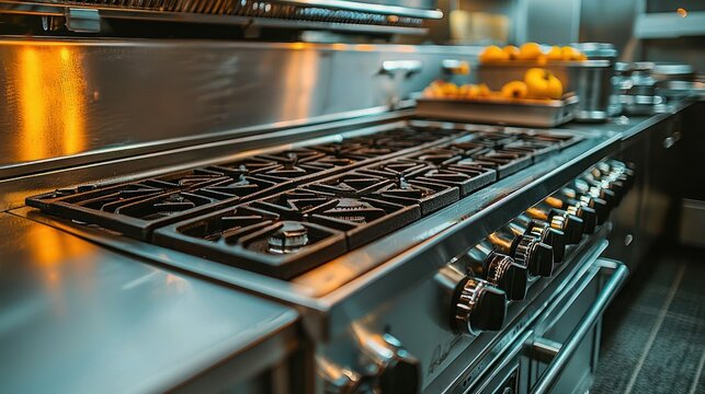 Professional Kitchen Stainless Steel Stovetop