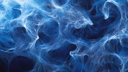 Obraz premium Enchanting blue spiderweb with subtle motion for nature and mystical design. Mystic Mesh. Illustration