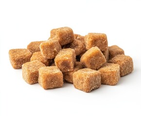 Pile of brown sugar cubes