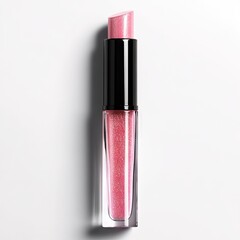 Pink gloss lipstick, elegant and shimmery