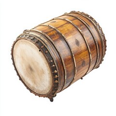 Folk Drum Isolated on white background 