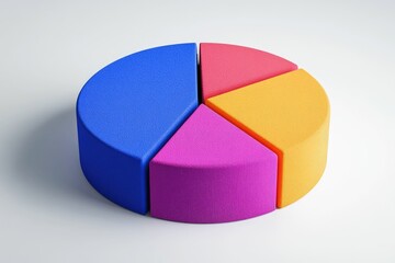 Obraz premium Colorful Pie Chart Diagram Showing Business Statistics and Financial Data