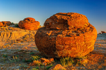 Red Sandstone Concretions at Red Rock Coulee