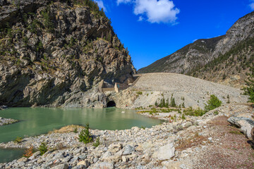 Terzaghi Dam and Spillway, Carpenter Lake