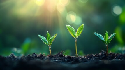 Tree Seedling and Soil Stratum Structure for World Environment Day Promotions