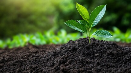 Frame for Tree Saplings and Soil Layers Border for World Environment Day Tree Planting Campaigns