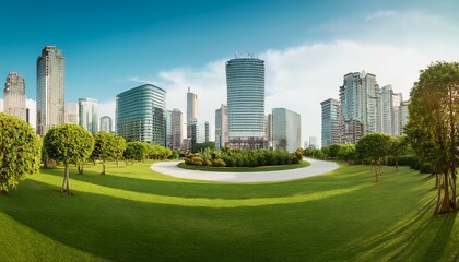 Obraz premium green and funny park at a city