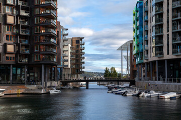  Vibrant Yachts at Oslo's Residential Canal District