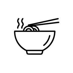 Ramen bowl noodle soup icon