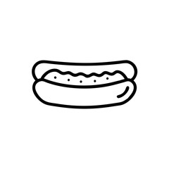Hot dog sausage sandwich icon