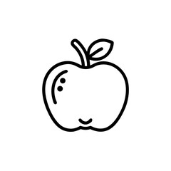 Apple fruit healthy snack icon