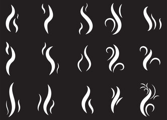 Smoke icon vector set. Steam symbol illustration