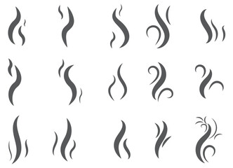 Heat icon vector symbol collection on white background