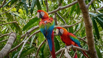 Obraz premium red and yellow macaw