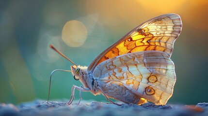 macro photo of butterfly, extremely detailed and textured, professional lighting