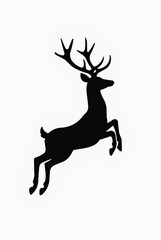 Fototapeta premium Leaping Deer Silhouette