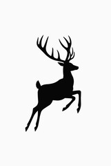 Obraz premium Leaping Deer Silhouette