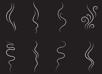 Smoke icon vector illustration on background