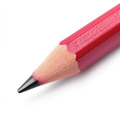 Close-up of a red pencil point