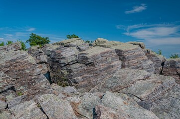 Basking in the Sun on the Summit on a Spring Afternoon