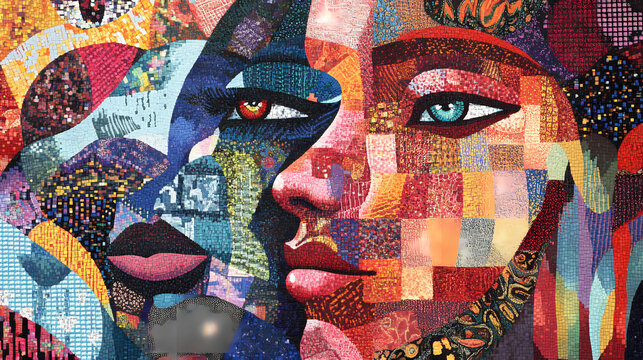 mosaic woven threads