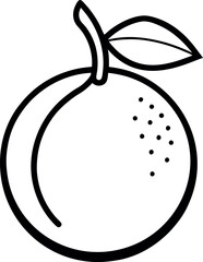 yuzu line art vector icon on transparent background