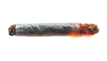 Lit marijuana joint illustration isolated on transparent background