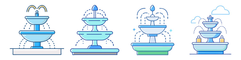 fountain icon, fountain vector illustration-simple illustration of fountain, perfect for fountain logos and icons