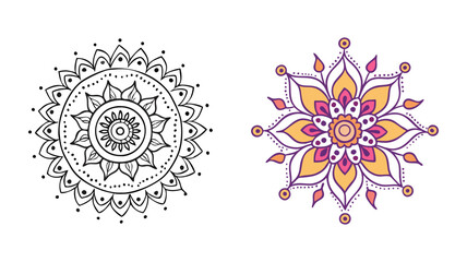henna pattern icon, henna pattern vector illustration-simple illustration of henna pattern, perfect for henna pattern logos and icons
