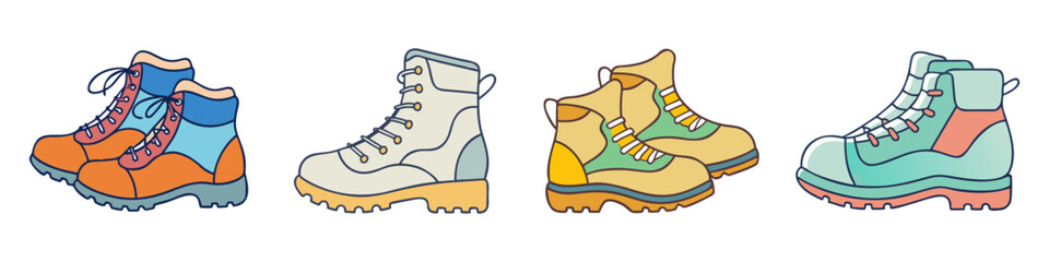 hiking shoes icon, hiking shoes vector illustration-simple illustration of hiking shoes, perfect for hiking shoes logos and icons