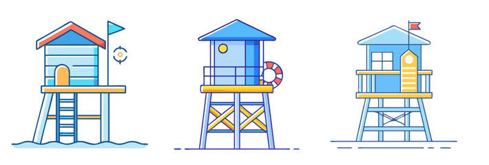 lifeguard tower icon, lifeguard tower vector illustration-simple illustration of lifeguard tower, perfect for lifeguard tower logos and icons
