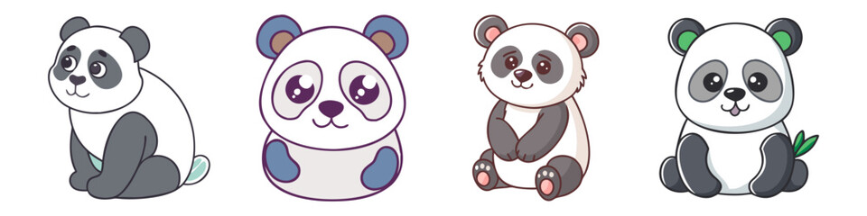 panda icon, panda vector illustration-simple illustration of panda, perfect for panda logos and icons