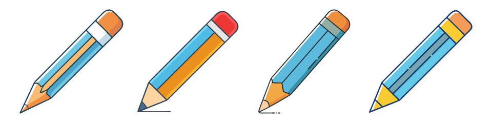 pencil icon, pencil vector illustration-simple illustration of pencil, perfect for pencil logos and icons