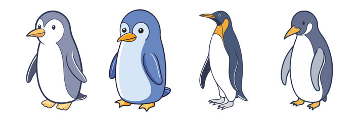 Obraz premium penguin icon, penguin vector illustration-simple illustration of penguin, perfect for penguin logos and icons