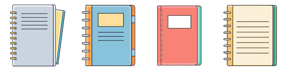 plain notebook icon, plain notebook vector illustration-simple illustration of plain notebook, perfect for plain notebook logos and icons
