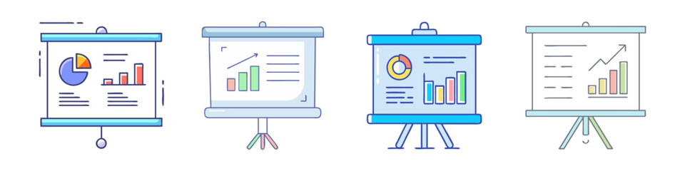 presentation board icon, presentation board vector illustration-simple illustration of presentation board, perfect for presentation board logos and icons
