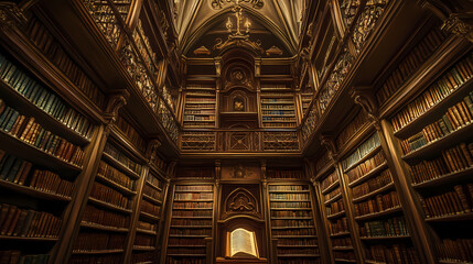 Fototapeta premium wizards mystical library