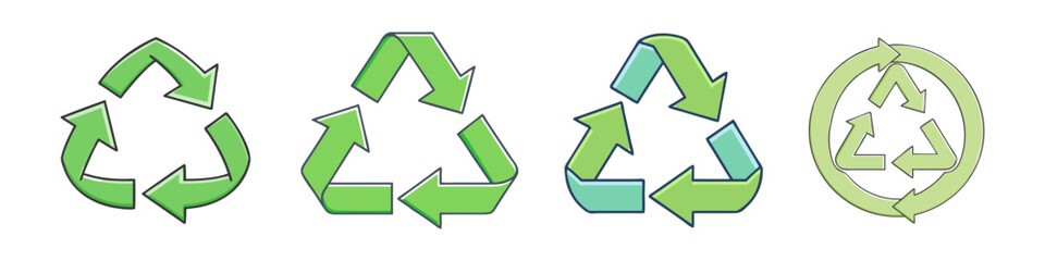 recycling symbol icon, recycling symbol vector illustration-simple illustration of recycling symbol, perfect for recycling symbol logos and icons