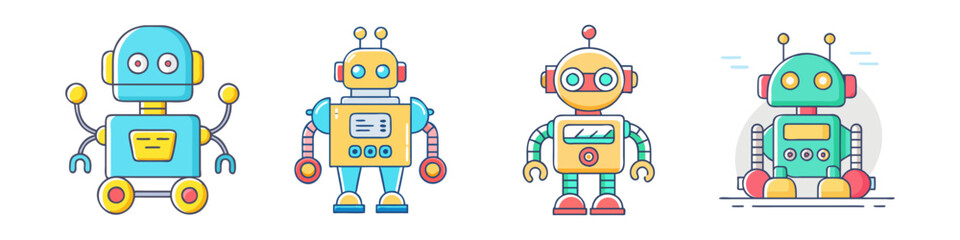 robot toy icon, robot toy vector illustration-simple illustration of robot toy, perfect for robot toy logos and icons