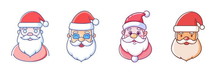 santa claus icon, santa claus vector illustration-simple illustration of santa claus, perfect for santa claus logos and icons