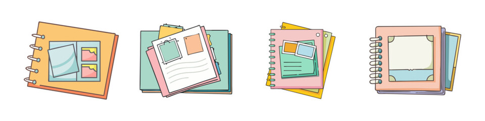 Fototapeta premium scrapbook icon, scrapbook vector illustration-simple illustration of scrapbook, perfect for scrapbook logos and icons