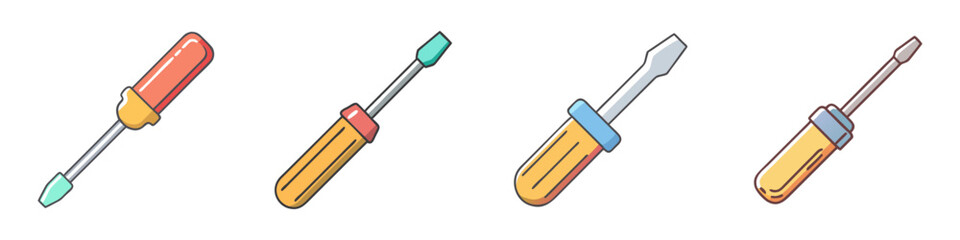 screwdriver icon, screwdriver vector illustration-simple illustration of screwdriver, perfect for screwdriver logos and icons