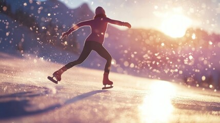 Naklejka premium Skating track