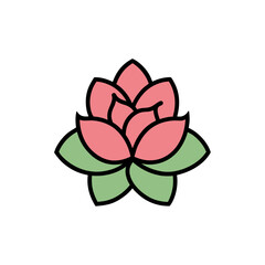 blossom doodle icon vector illustration on transparent background