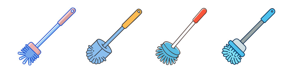 toilet brush icon, toilet brush vector illustration-simple illustration of toilet brush, perfect for toilet brush logos and icons