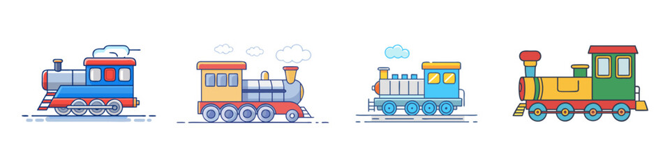 train engine icon, train engine vector illustration-simple illustration of train engine, perfect for train engine logos and icons © Waliul