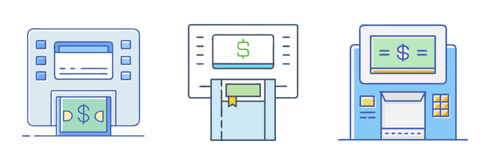atm machine icon, atm machine vector illustration-simple illustration of atm machine, perfect for atm machine logos and icons