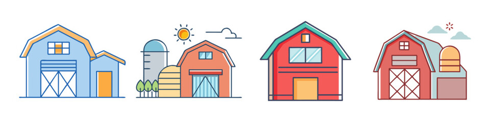 barn icon, barn vector illustration-simple illustration of barn, perfect for barn logos and icons