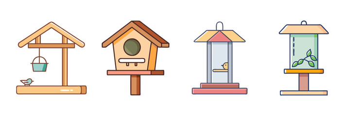 bird feeder icon, bird feeder vector illustration-simple illustration of bird feeder, perfect for bird feeder logos and icons