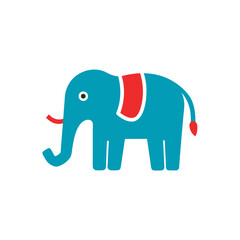 Fototapeta premium elephant doodle icon vector illustration on transparent background